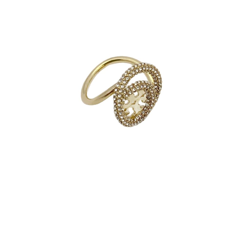 Tory Burch Trendy Rhinestone Letter Ring - Picture 5 of 6